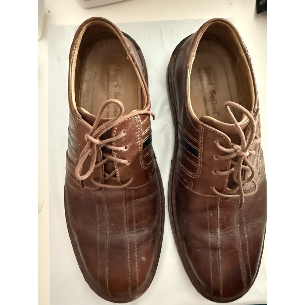 Josef Seibel Brown Leather Men's Casual Oxford Shoes EU 42 /US Men's 9 (approx) - Picture 2 of 14